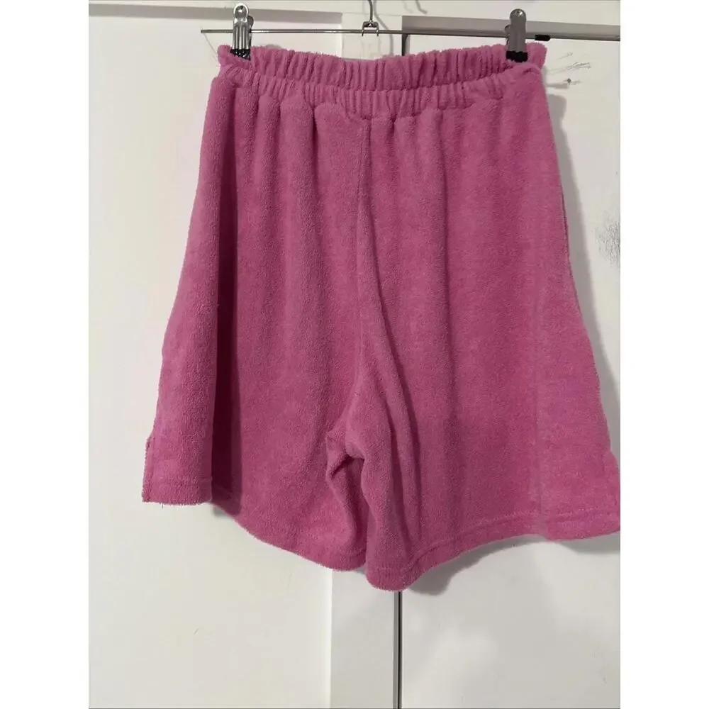 Free People‎ Beach Terri Cloth Oversized Shorts XS Pink New NWOT